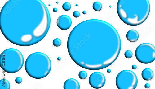 The background has a blue round motif like water dew. Perfect for wallpapers, posters, banners, book covers, magazines, websites