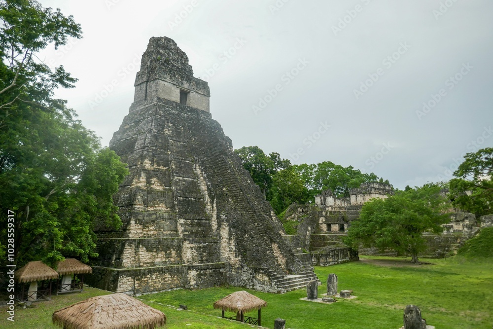 An ancient Mayan monument in Tikal National Park, Guatemala, Central America An ancient Mayan monument in Tikal National Park, Guatemala, Central America