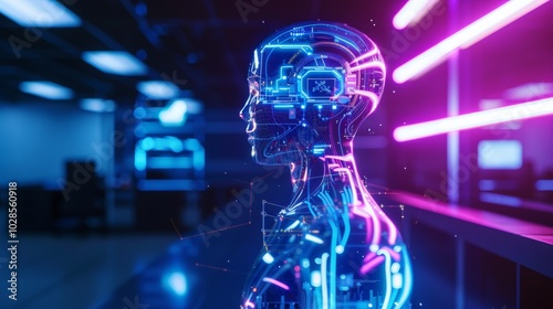 Holographic AI Teaching Assistant Concept