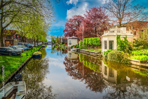 rural dutch traditional country small old town Edam, Netherlands