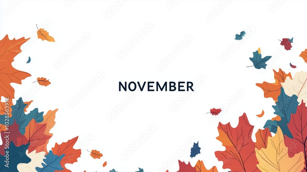 Vibrant autumn leaves a design with the text Vibrant autumn leaves a design with the text