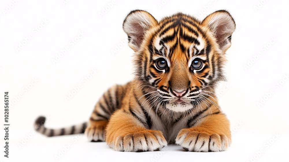 Fototapeta premium Adorable Baby Tiger with Sparkling Eyes