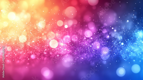 Colorful abstract bokeh background with sparkling lights