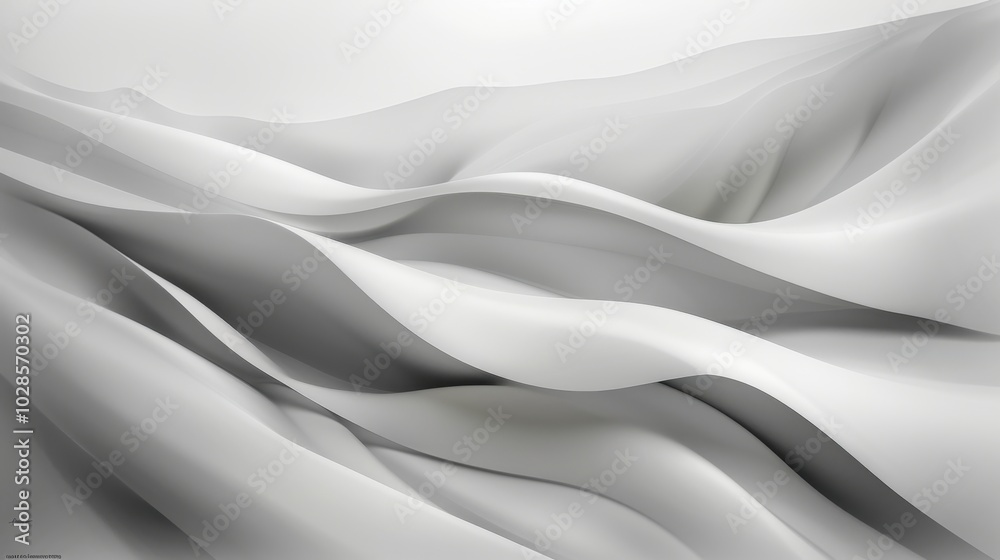 Smooth White Waves of Abstract Fabric Texture Smooth White Waves of Abstract Fabric Texture