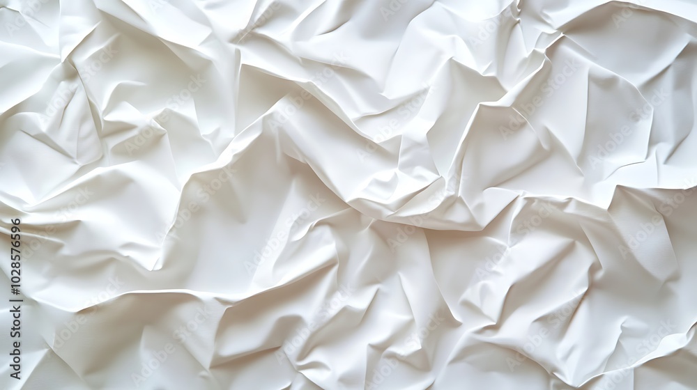 Obraz premium Plain white sheet effect with subtle folds for stock image