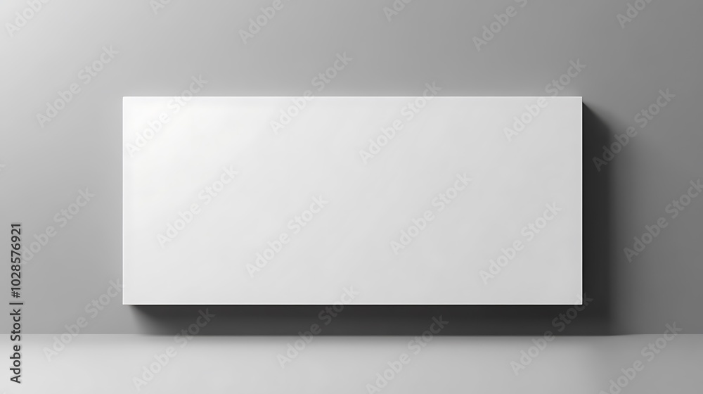 Blank white banner with smooth shadows for stock image Blank white banner with smooth shadows for stock image