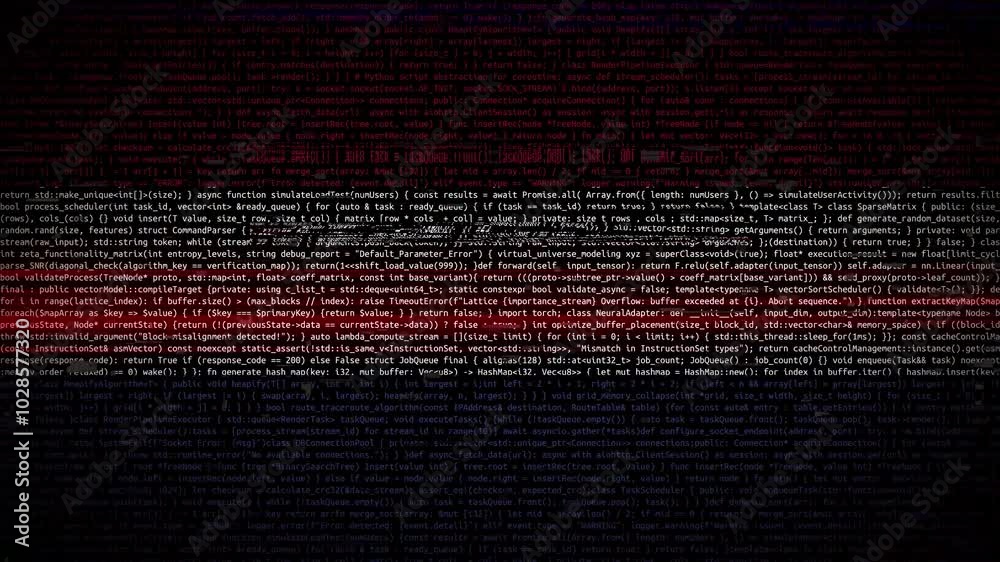 Binary code on flag of Netherlands. Program source code or Hacker concept on Dutch flag. Netherlands digital technology security, hacking or programming