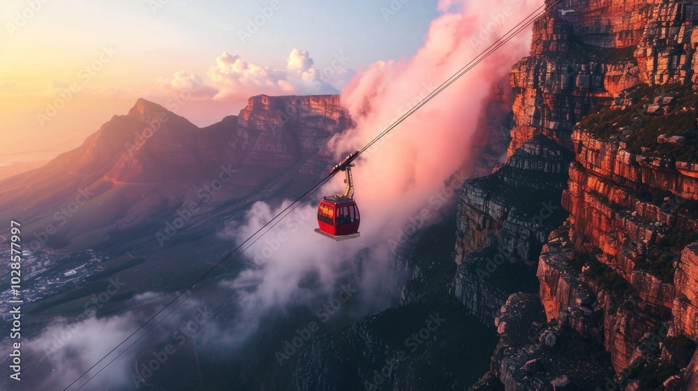 Cable Car Journey to Table Mountain in South Africa Cable Car Journey to Table Mountain in South Africa