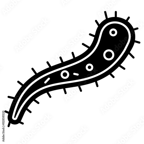 Bactery Icon, Unicelluler, microbactery, microbe