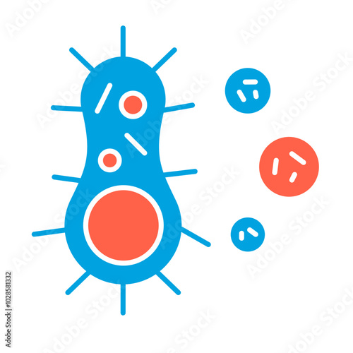 Bactery Icon, Unicelluler, microbactery, microbe