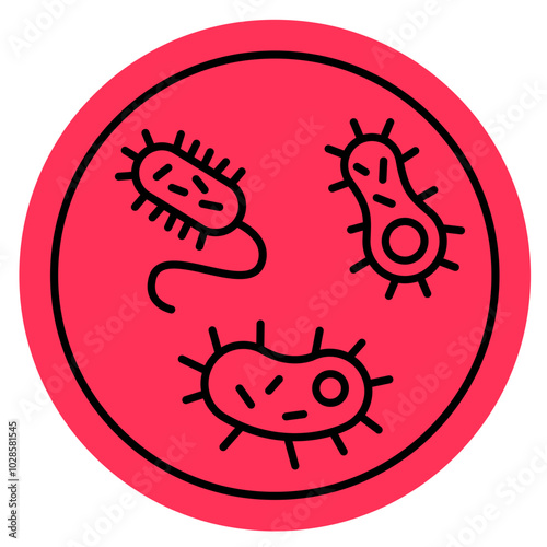 Bactery Icon, Unicelluler, microbactery, microbe