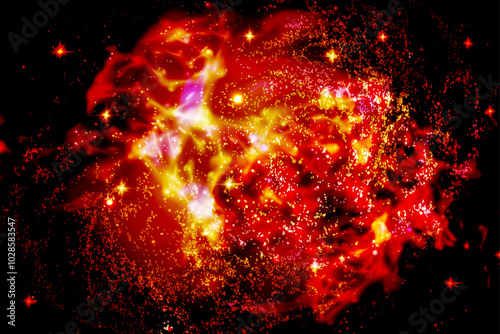 Universe filled with nebula.laxy stars. Vector illustration.