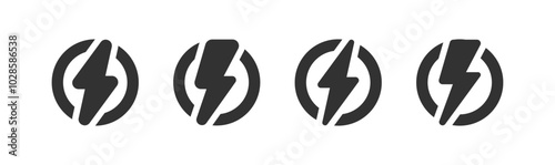 Free Download Lightning flash icon. Thunder bolt. Electric sign. Fast charge. - GFXLoad