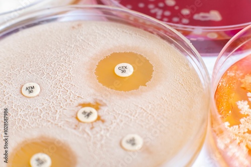 Antibiotic susceptibility test on agar plates