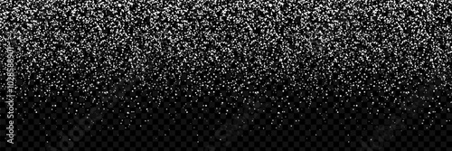 Snow. White Snow. Falling Snow with Snowflakes. Christmas Winter transparent background. Snowflakes background. Vector illustration