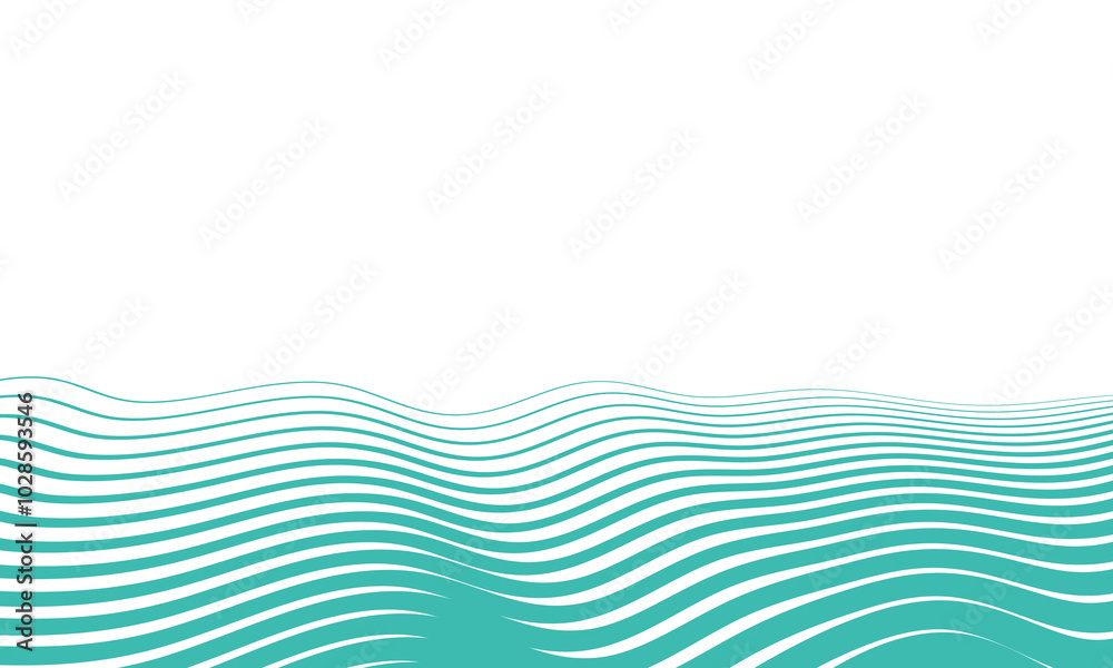 Blank background of curved blue waves Blank background of curved blue waves