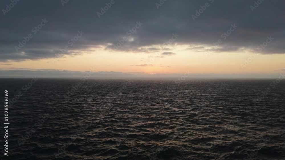 custom made wallpaper toronto digitalAerial footage of the open ocean, with a scenic cloudy dusk sky in the background