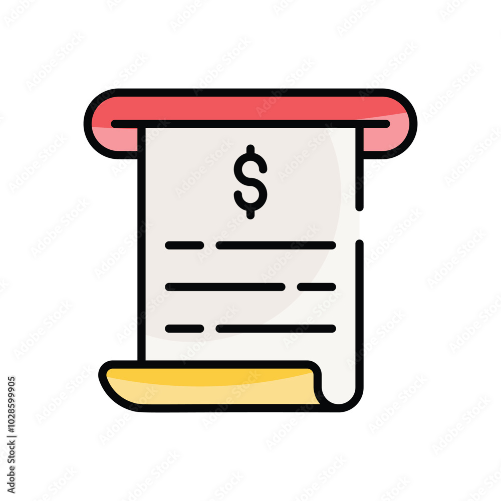 Receipt vector icon Receipt vector icon