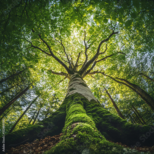 Tree background, tree low shot angle
 photo