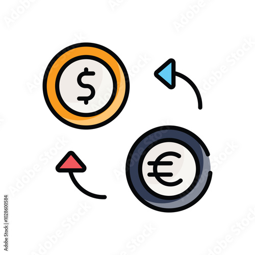 Exchange Rate vector icon