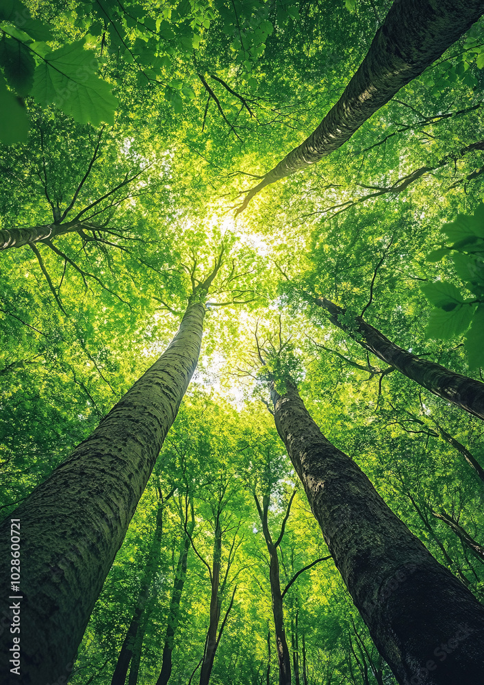 Fototapeta premium Tree background, tree low shot angle 