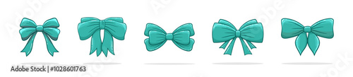 Bowtie vector icon set