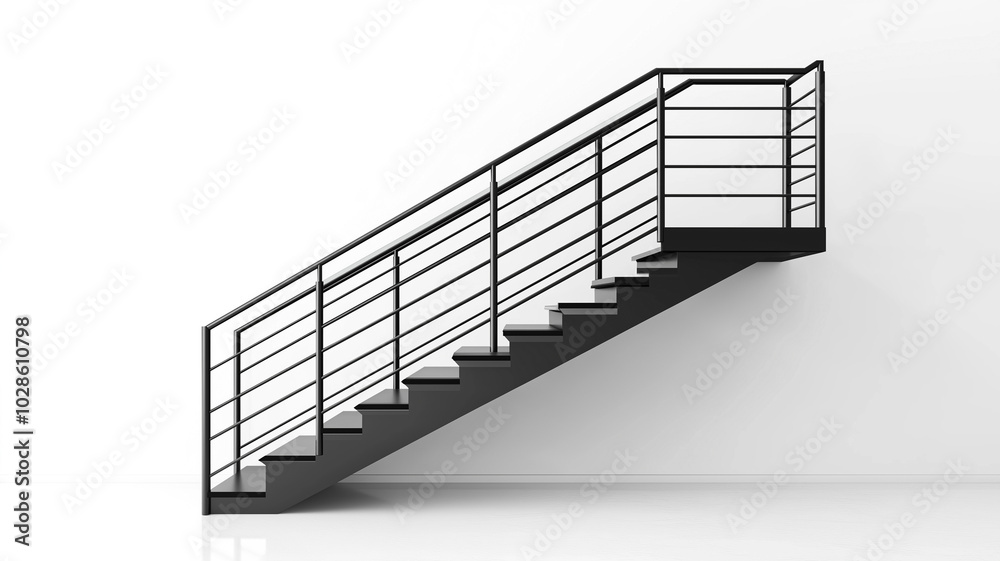 Elegant Black Steel Railings Perfect for Modern Work Environments. Elegant Black Steel Railings Perfect for Modern Work Environments.