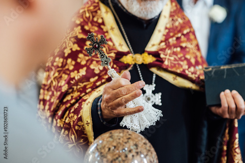 Canvas-taulu Wedding ceremony in armenian church