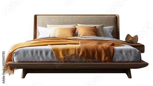 Wallpaper Mural Contemporary Bed front view full length isolate on transparency background Torontodigital.ca