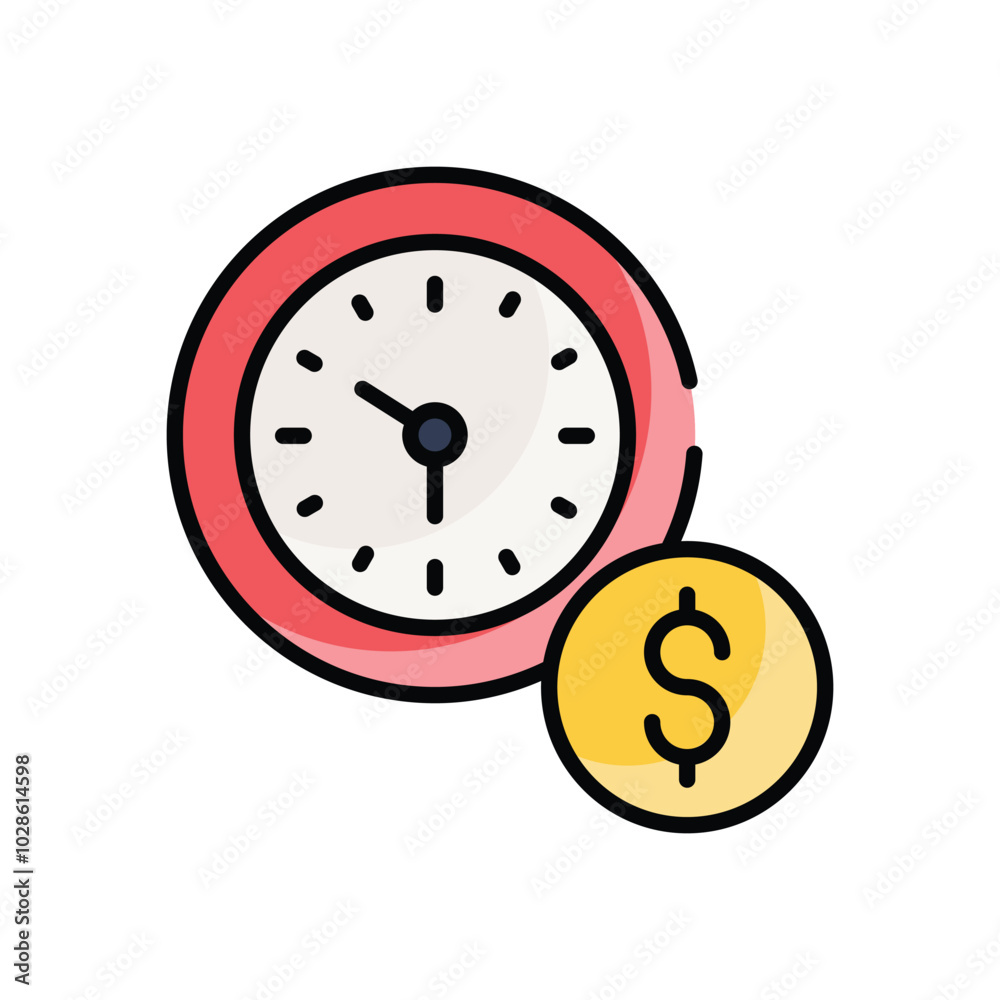 Time is Money vector icon