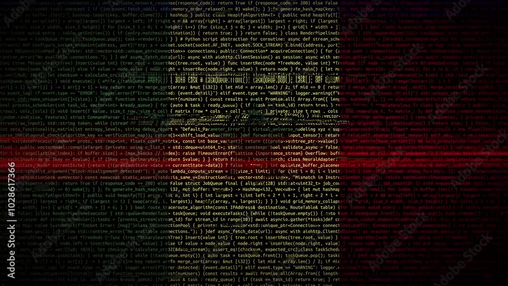 Binary code on flag of Senegal. Program source code or Hacker concept on Senegalese flag. Senegal digital technology security, hacking or programming