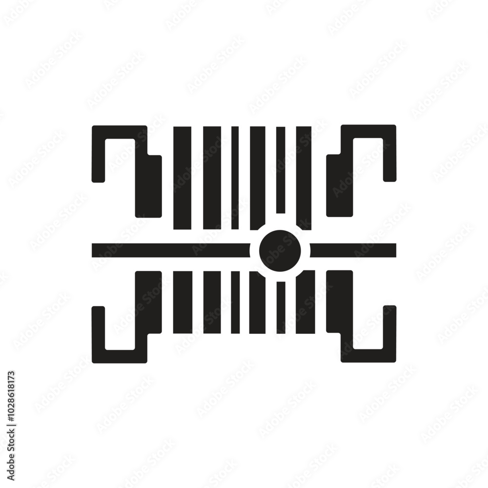 Barcode Scanner Icon on white background Barcode Scanner Icon on white background