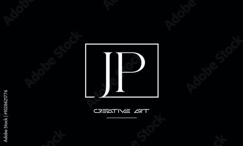 JP, PJ, J, P abstract letters logo monogram