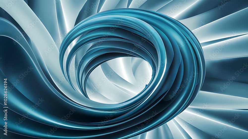 Fototapeta premium Abstract blue motion curve soft beam background