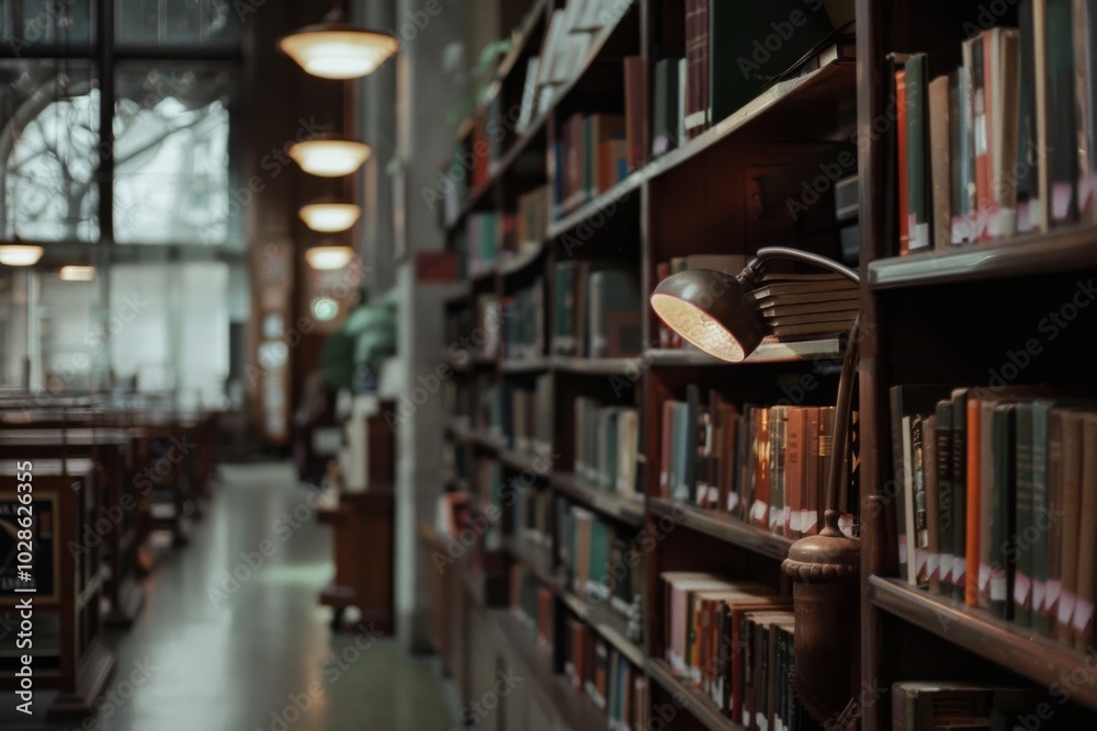 A cozy, dimly lit library corner, lined with wooden shelves filled with colorful books, and a warm reading lamp casting a gentle glow. A cozy, dimly lit library corner, lined with wooden shelves filled with colorful books, and a warm reading lamp casting a gentle glow.