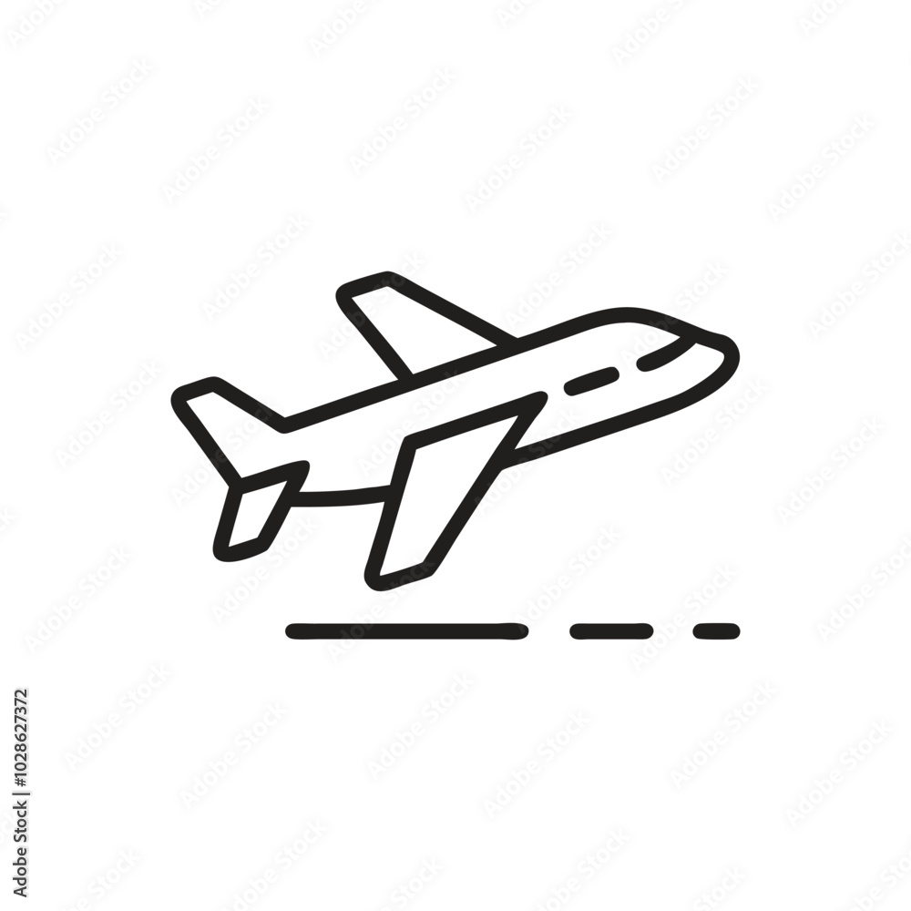 Plane icon on white background Plane icon on white background
