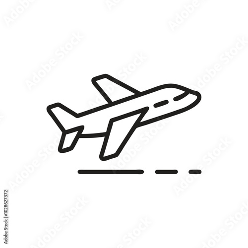 Plane icon on white background