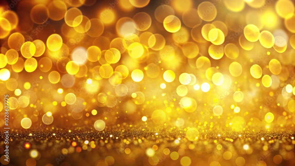 Panoramic abstract yellow glowing bokeh background Panoramic abstract yellow glowing bokeh background