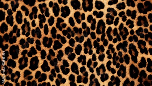 leopard print cat spots dark brown background modern design
