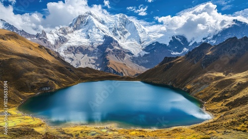 Stunning Mountain Landscape with Tranquil Lake View