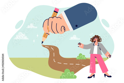 Mentor charts path for business woman, helping achieve success in career and providing patronage