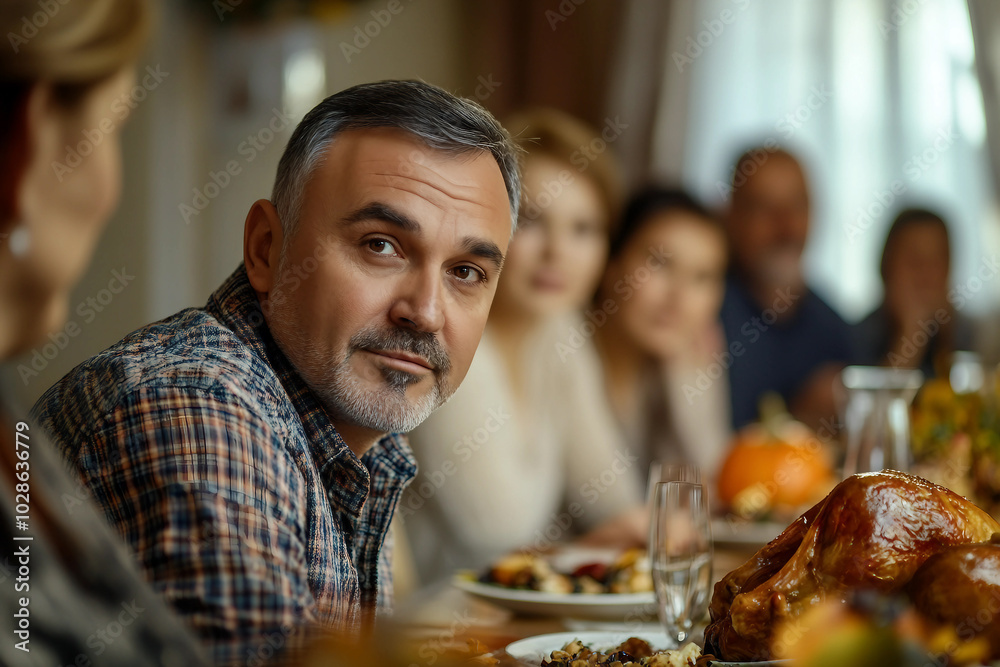 Happy bug full family celebrating thanksgiving together having best bonding time, Generative AI Happy bug full family celebrating thanksgiving together having best bonding time, Generative AI