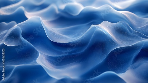 Abstract Blue Wavy Pattern Background Texture