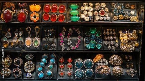 Colorful Display of Various Jewelry Pieces