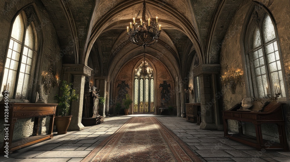 Medieval Castle Hallway