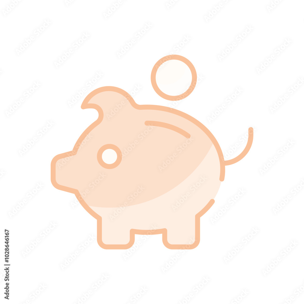 Obraz premium Piggy Bank vector icon