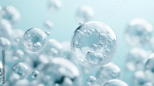 Wallpaper Mural Floating transparent spheres create serene atmosphere in this image Torontodigital.ca