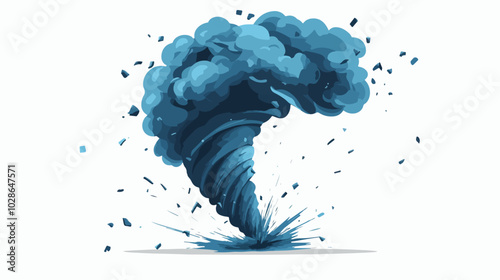 Illustration Tornado. Storm. Typhoon. Twister. Natural phenomenon. Disaster.