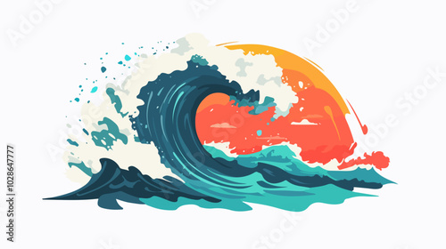 Illustration Tornado. Storm. Typhoon. Twister. Natural phenomenon. Disaster.