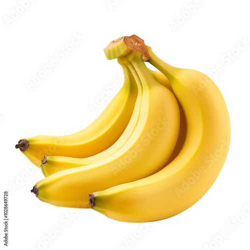 A bunch of bananas isolated on a transparent background